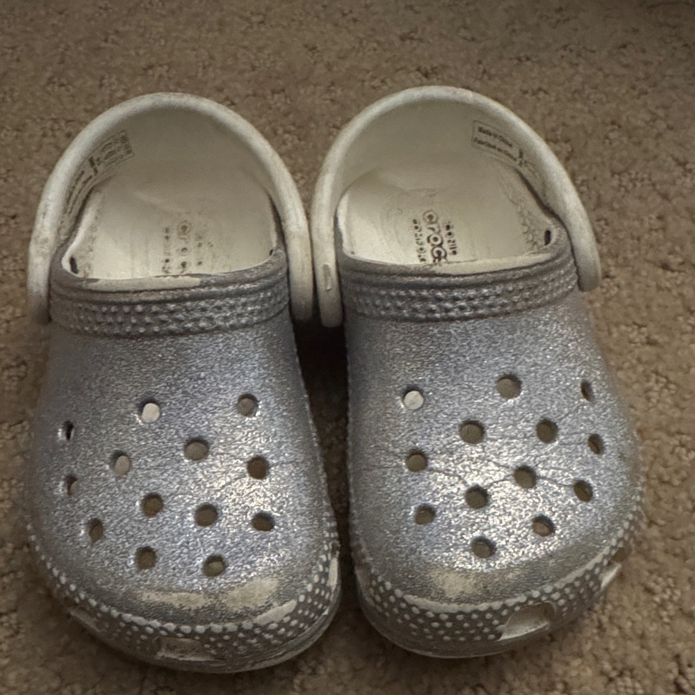CROCS Kids Silver Water Shoes